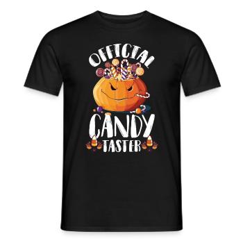 Candy Taster Halloween Party Nightmare Pumpkin - Men's T-Shirt - black - Front - AI Model Male 178 light (178cm)