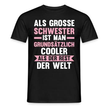 Geschwister Schwestern Schwester - Männer T-Shirt - Schwarz - Vorne - AI Model Male 178 light (178cm)