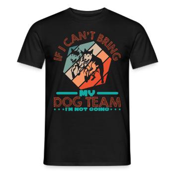 Schlittenhunderennen Schlittenhunde Geschenk - Männer T-Shirt - Schwarz - Vorne - AI Model Male 178 light (178cm)