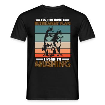 Schlittenhunderennen Schlittenhunde Geschenk - Männer T-Shirt - Schwarz - Vorne - AI Model Male 178 light (178cm)