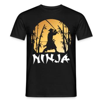 Ninja Warrior Samurai Japanisches Katana-Schwert A - Männer T-Shirt - Schwarz - Vorne - AI Model Male 178 light (178cm)