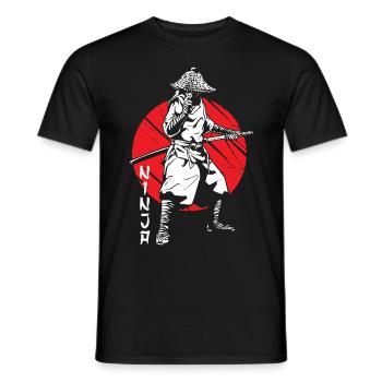 Samurai Ninja Warrior Japanese Bloodstain Katana S - T-shirt homme - noir - Devant - AI Model Male 178 light (178cm)