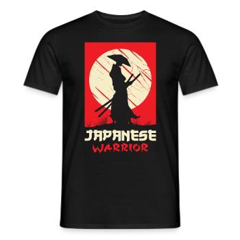 Guerrier japonais Ninja Samurai Bloodstain Katan - T-shirt homme - noir - Devant - AI Model Male 178 light (178cm)