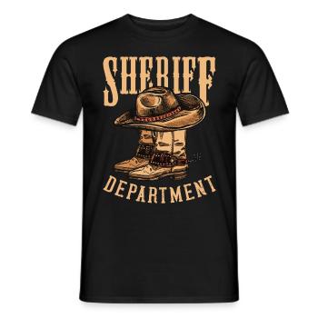 Sheriff Department Cowboy Sheriff Pistols Sheriffs - Männer T-Shirt - Schwarz - Vorne - AI Model Male 178 light (178cm)
