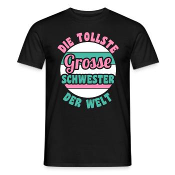 Geschwister Familie Schwestern Schwester - Männer T-Shirt - Schwarz - Vorne - AI Model Male 178 light (178cm)