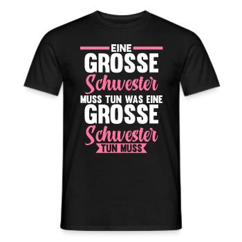 Geschwister Familie Schwestern Schwester - Männer T-Shirt - Schwarz - Vorne - AI Model Male 178 light (178cm)