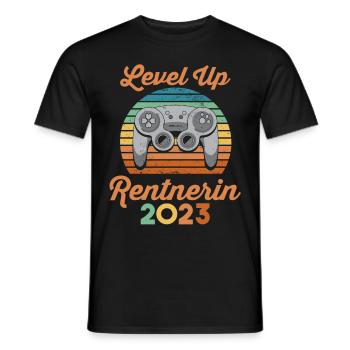 Pension 2023 Pensionärin Gamer Ruhestand Rentnerin - Männer T-Shirt - Schwarz - Vorne - AI Model Male 178 light (178cm)