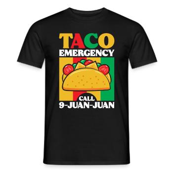Tacos Taco Mexikanisch Fast Food Geschenk - Männer T-Shirt - Schwarz - Vorne - AI Model Male 178 light (178cm)