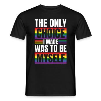 LGBT Human Human Rainbow Gift Idea - Men's T-Shirt - black - Front - AI Model Male 178 light (178cm)