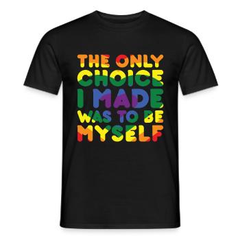 LGBT Human Human Rainbow Gift Idea - Men's T-Shirt - black - Front - AI Model Male 178 light (178cm)