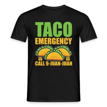 Tacos Taco Mexikanisch Fast Food Geschenk - Männer T-Shirt - Schwarz - Vorne - AI Model Male 178 light (178cm)