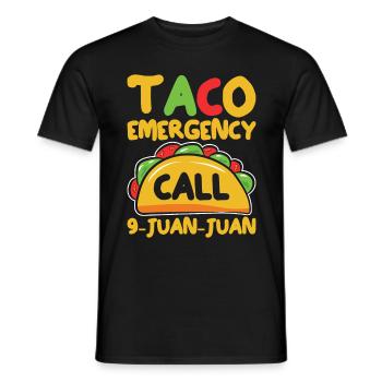 Tacos Taco Mexikanisch Fast Food Geschenk - Männer T-Shirt - Schwarz - Vorne - AI Model Male 178 light (178cm)