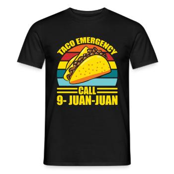 Tacos Taco Mexikanisch Fast Food Geschenk - Männer T-Shirt - Schwarz - Vorne - AI Model Male 178 light (178cm)