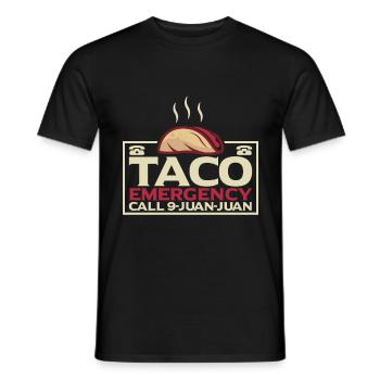 Tacos Taco Mexikanisch Fast Food Geschenk - Männer T-Shirt - Schwarz - Vorne - AI Model Male 178 light (178cm)
