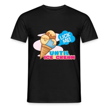 Eiscreme logo Sommer Softeis Geschenkidee - Männer T-Shirt - Schwarz - Vorne - AI Model Male 178 light (178cm)