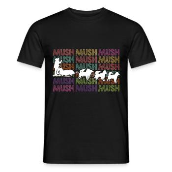Sled Dog Racing Sled Dogs Gift - Men's T-Shirt - black - Front - AI Model Male 178 light (178cm)