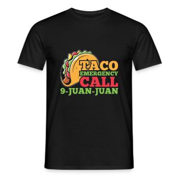 Tacos Taco Mexikanisch Fast Food Geschenk - Männer T-Shirt - Schwarz - Vorne - AI Model Male 178 light (178cm)