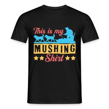 Schlittenhunderennen Schlittenhunde Geschenk - Männer T-Shirt - Schwarz - Vorne - AI Model Male 178 light (178cm)