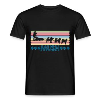 Schlittenhunderennen Schlittenhunde Geschenk - Männer T-Shirt - Schwarz - Vorne - AI Model Male 178 light (178cm)