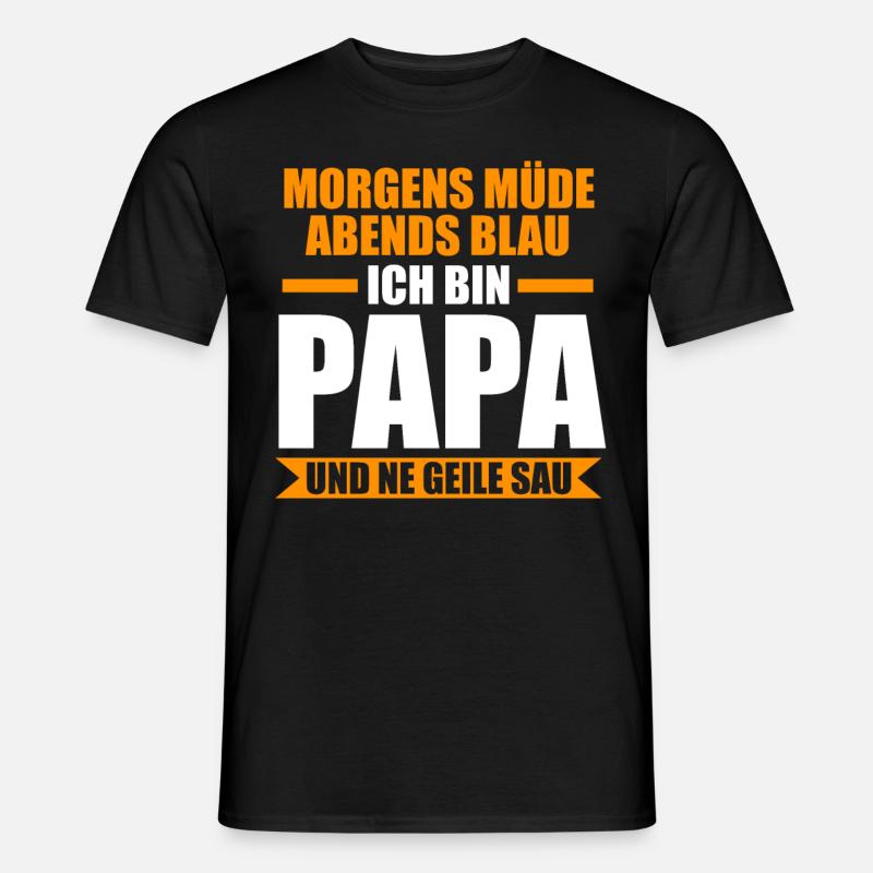 Vater Papi Papa - Männer T-Shirt - Schwarz