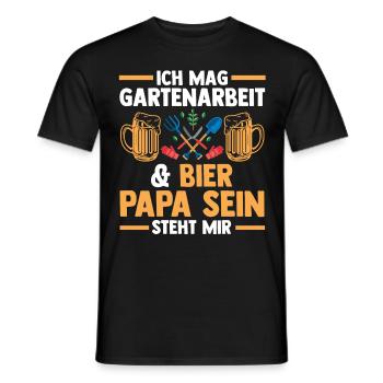 Vater Garten Gartenarbeit Papi Papa - Männer T-Shirt - Schwarz - Vorne - AI Model Male 178 light (178cm)