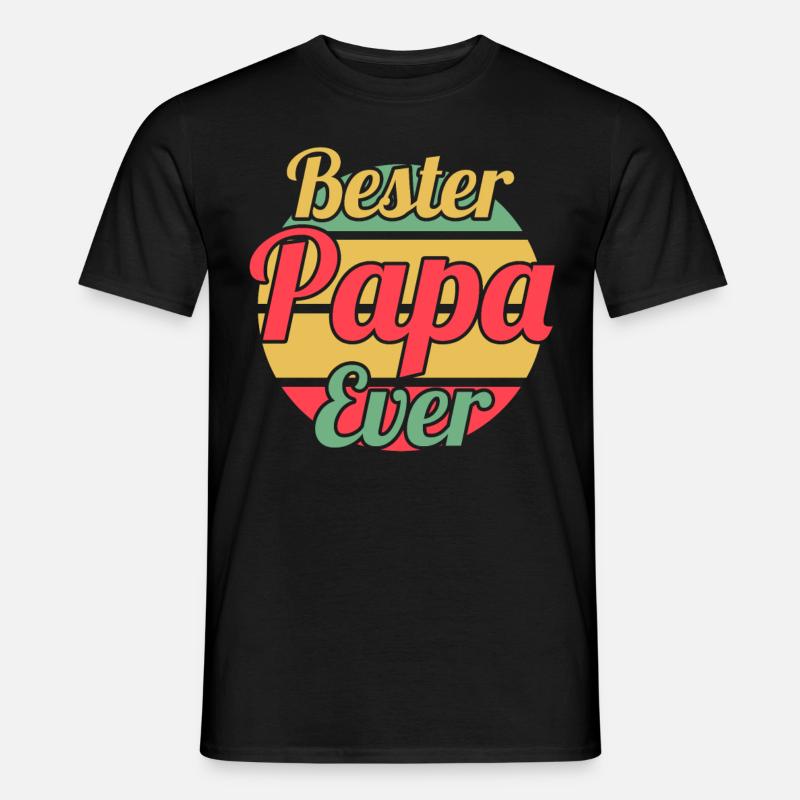 Vater Papi Papa - Männer T-Shirt - Schwarz