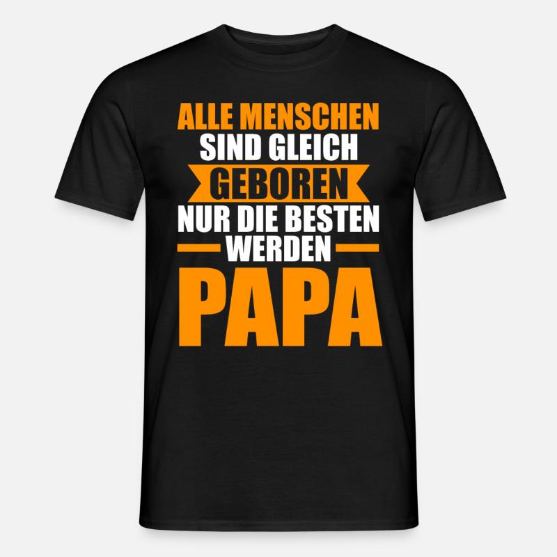 Vater Papi Papa - Männer T-Shirt - Schwarz