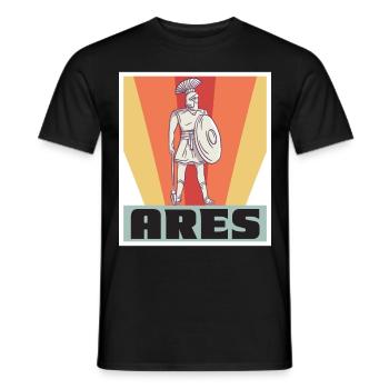 Ares Greece God Greek mythology Anti - Men's T-Shirt - black - Front - AI Model Male 178 light (178cm)