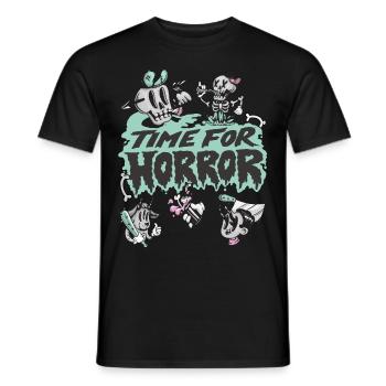 Temps pour l’horreur Mort-vivant Squelette Halloween Party - T-shirt homme - noir - Devant - AI Model Male 178 light (178cm)