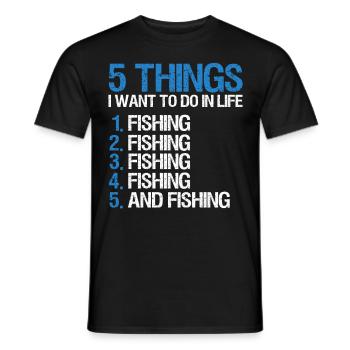 Pêche à la ligne Pêche - T-shirt homme - noir - Devant - AI Model Male 178 light (178cm)