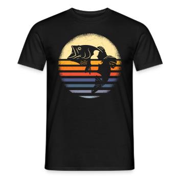 Pêche à la ligne Pêche - T-shirt homme - noir - Devant - AI Model Male 178 light (178cm)
