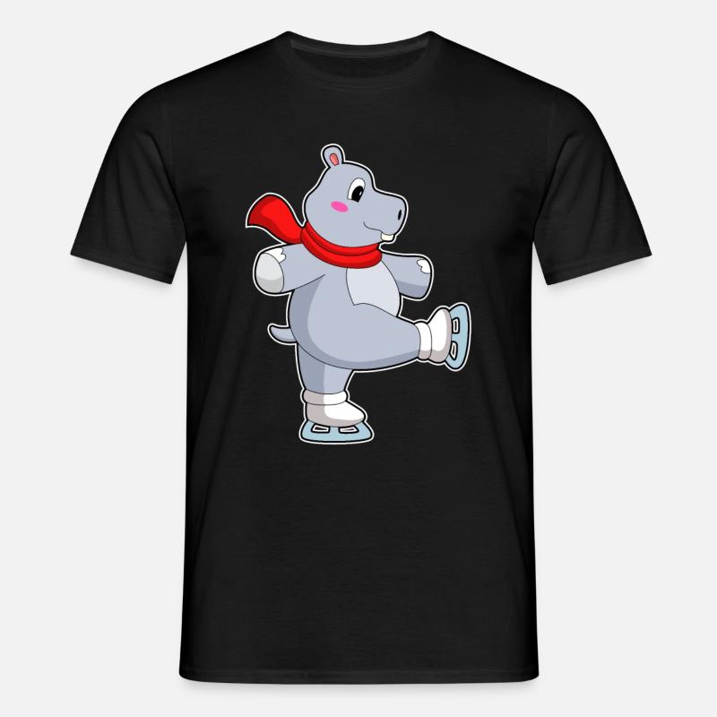 Hippo Skøjter - T-shirt til herrer - sort