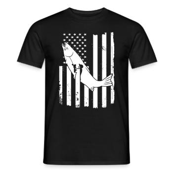 Pêche à la ligne Pêche - T-shirt homme - noir - Devant - AI Model Male 178 light (178cm)