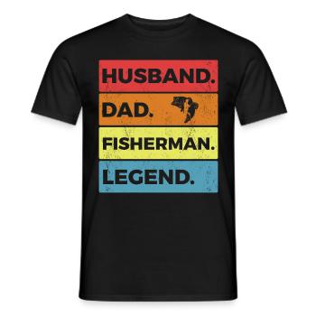Pêche à la ligne Pêche - T-shirt homme - noir - Devant - AI Model Male 178 light (178cm)
