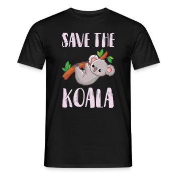 Koala Retro Climber Koalas Animal Australia Niedl - Men's T-Shirt - black - Front - AI Model Male 178 light (178cm)
