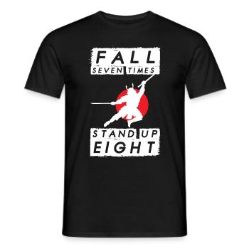 Katana Samouraï Citation Guerrier Japonais Ninja Jap - T-shirt homme - noir - Devant - AI Model Male 178 light (178cm)