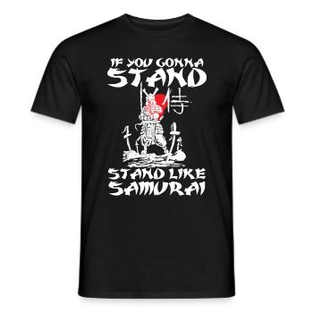 Katana Schwert Samurai Friedhof Japanischer Kriege - Männer T-Shirt - Schwarz - Vorne - AI Model Male 178 light (178cm)