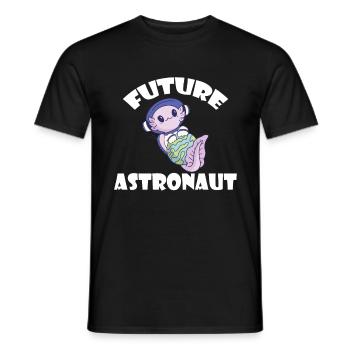 Axolotl Future Astronaut Space Universe Cosmonaut - Men's T-Shirt - black - Front - AI Model Male 178 light (178cm)