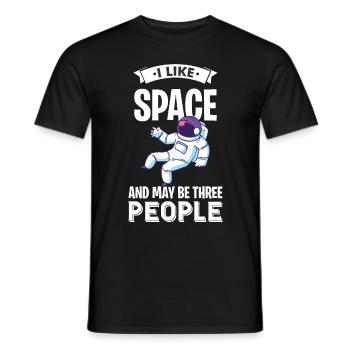Space Astronaut Planets Solar System Galaxy M - Men's T-Shirt - black - Front - AI Model Male 178 light (178cm)