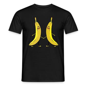 bananes douces fruits fruits nourriture enfants - T-shirt homme - noir - Devant - AI Model Male 178 light (178cm)