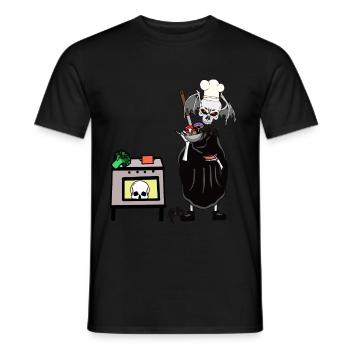 Culinary Art Horror Halloween Witching Hour Kitchen - Men's T-Shirt - black - Front - AI Model Male 178 light (178cm)