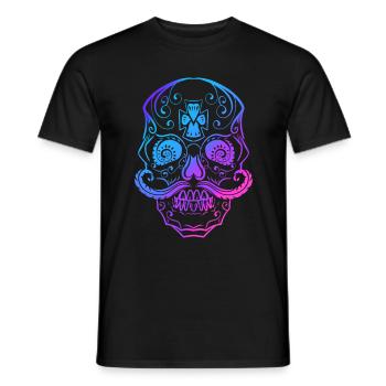 Cinco De Mayo Stylized Sugar Skull Day Of The Dead - Männer T-Shirt - Schwarz - Vorne - AI Model Male 178 light (178cm)