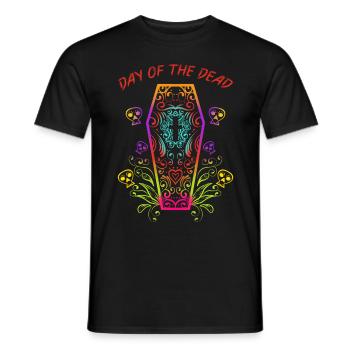 Day Of The Dead Casket Dia De Los Muertos - Männer T-Shirt - Schwarz - Vorne - AI Model Male 178 light (178cm)