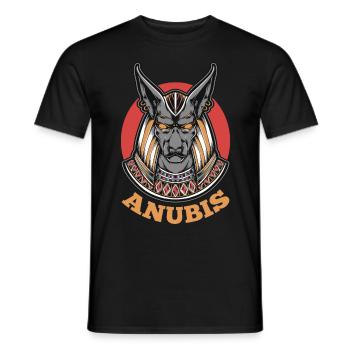 Anubis Egypt Pyramids Egyptologist Egyptologist God - Men's T-Shirt - black - Front - AI Model Male 178 light (178cm)