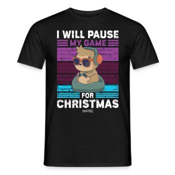Gambler Cadeau Gamer Jeux de Noël - T-shirt homme - noir - Devant - AI Model Male 178 light (178cm)