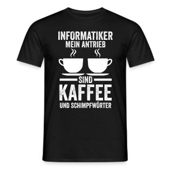 Programmierer Kaffee Informatiker Informatik - Männer T-Shirt - Schwarz - Vorne - AI Model Male 178 light (178cm)