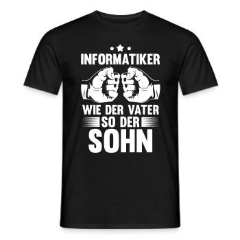 Vater Sohn Informatiker Informatik Programmierer - Männer T-Shirt - Schwarz - Vorne - AI Model Male 178 light (178cm)