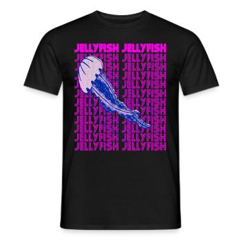 Ocean jellyfish that underwater marine fish - Men's T-Shirt - black - Front - AI Model Male 178 light (178cm)