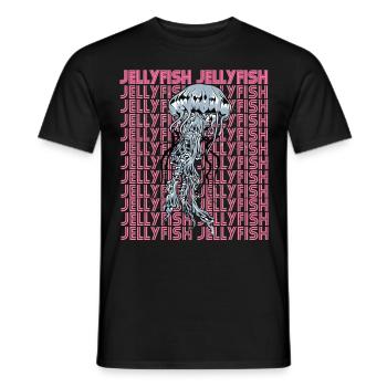 Mystical Jellyfish Ocean Life Underwater Sea Animal - Men's T-Shirt - black - Front - AI Model Male 178 light (178cm)