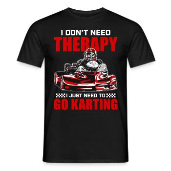 Go-Kart Therapy Race Go-Kart Race Track Rennfa - Men's T-Shirt - black - Front - AI Model Male 178 light (178cm)